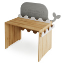 Whale desk - solid, oiled alder and pine wood