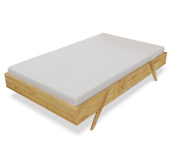 Arbaro bed without a headboard - solid, oiled alder wood