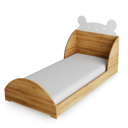 Łóżko Miś - lite, olejowane drewno olchowe i sosnowe