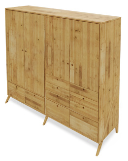Arbaro wardrobe 200 - solid, oiled alder wood