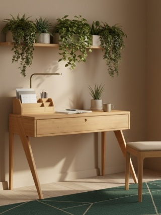 Biurko Arbaro - lite, olejowane drewno olchowe