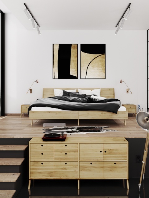 Komoda Arbaro 180 - lite, olejowane drewno olchowe