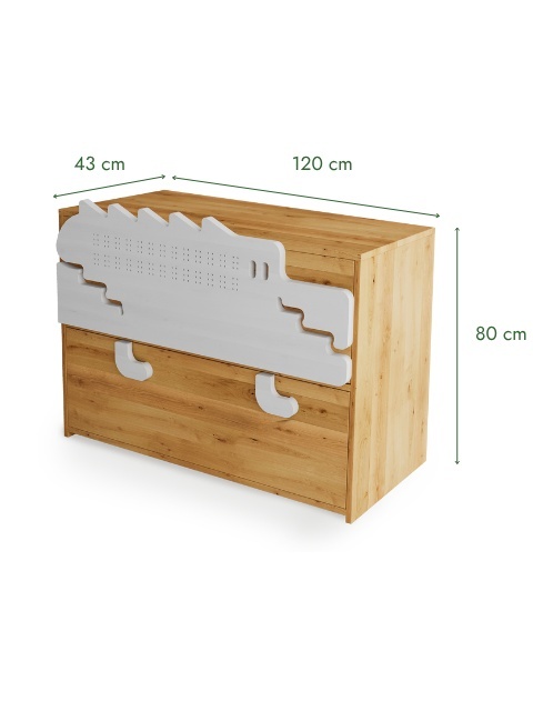 Komoda Krokodyl - lite, olejowane drewno olchowe i sosnowe