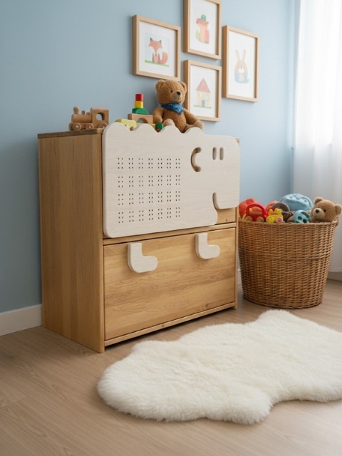 Komoda Owca - lite, olejowane drewno olchowe i sosnowe