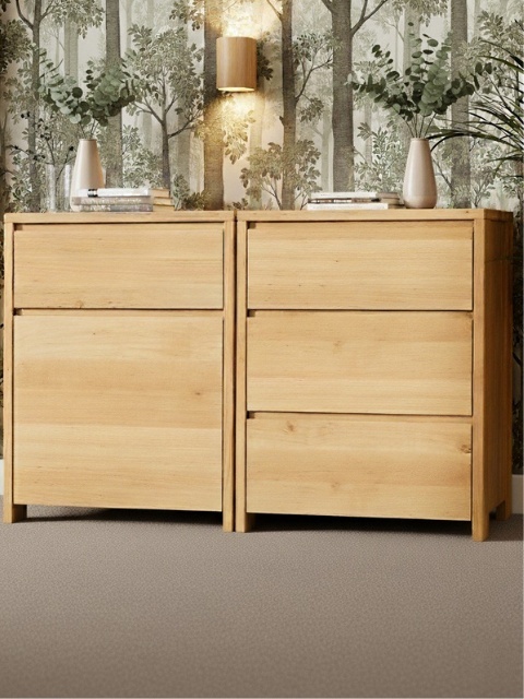 Komoda Silva 60 z szufladami - lite, lakierowane drewno olchowe