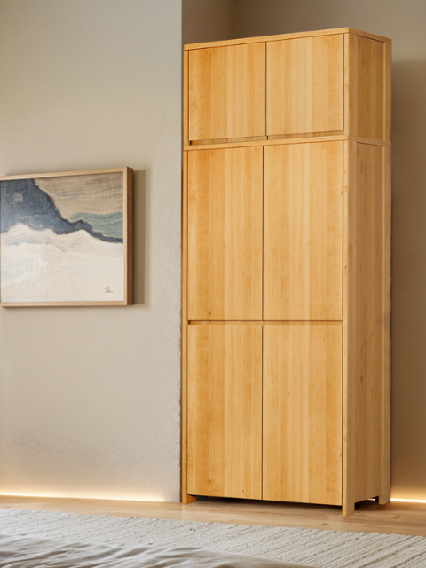 Nadstawka na szafę Silva - lite, lakierowane drewno olchowe