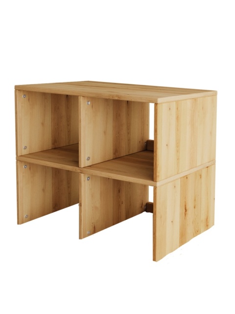 Regał Ptaki - nadstawka podwójna - lite, olejowane drewno olchowe