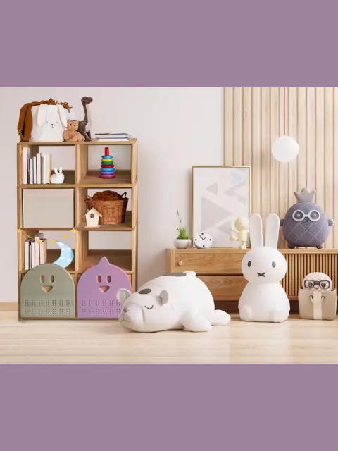 Regał Ptaki - nadstawka podwójna - lite, olejowane drewno olchowe