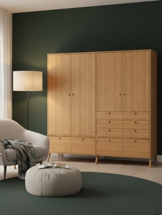 Szafa Arbaro 200 - lite, olejowane drewno olchowe