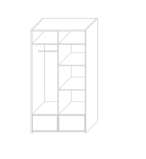 Szafa Wąż 100 - lite, olejowane drewno olchowe i sosnowe